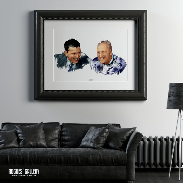 Paul Hart & Nigel Doughty Portrait - Nottingham Forest - A0, A1, A2 or A3 Print