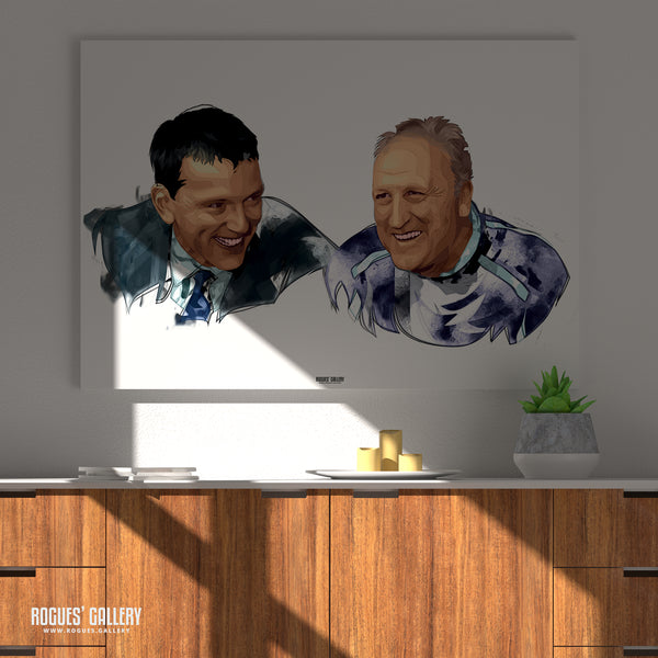 Paul Hart & Nigel Doughty Portrait - Nottingham Forest - A0, A1, A2 or A3 Print