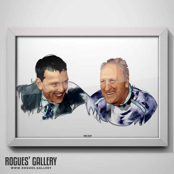 Paul Hart & Nigel Doughty Portrait - Nottingham Forest - A0, A1, A2 or A3 Print