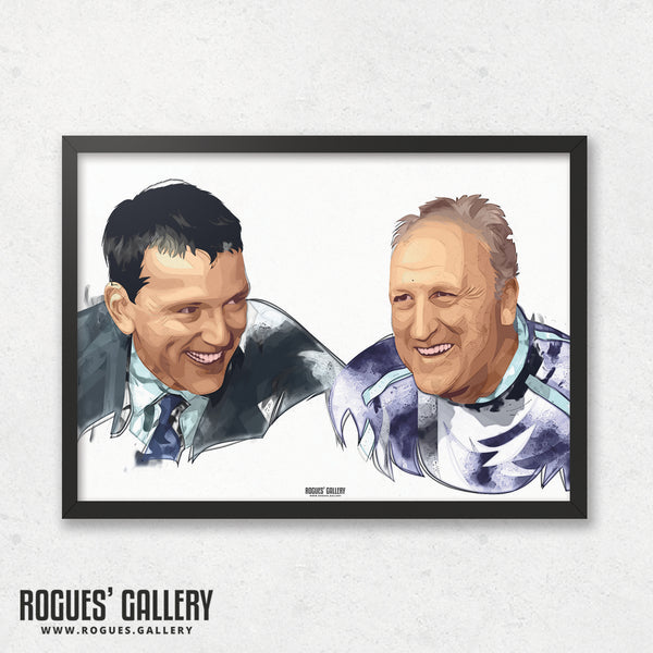 Paul Hart & Nigel Doughty Portrait - Nottingham Forest - A0, A1, A2 or A3 Print