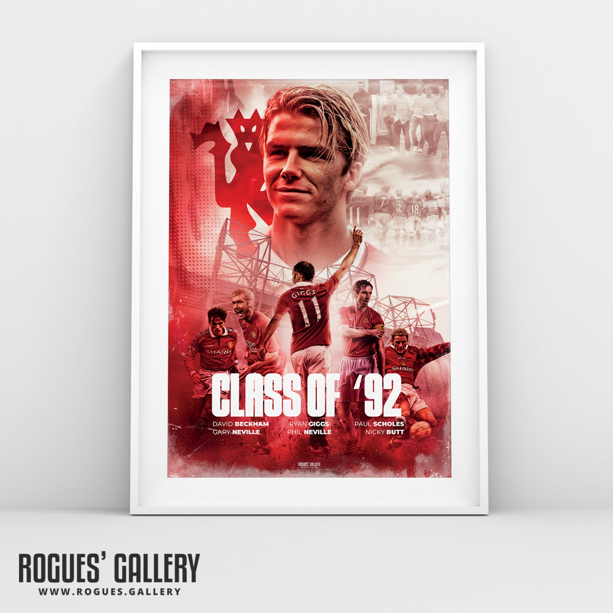 Class of '92: David Beckham - Manchester United - A3, A2, A1 or A0 Print