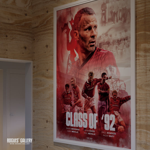 Class of '92: Ryan Giggs - Manchester United - A3, A2, A1 or A0 Print
