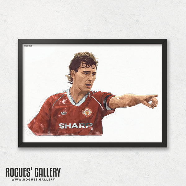 Bryan 'Pop' Robson - Manchester United Legend - A3, A2, A1 or A0 Print
