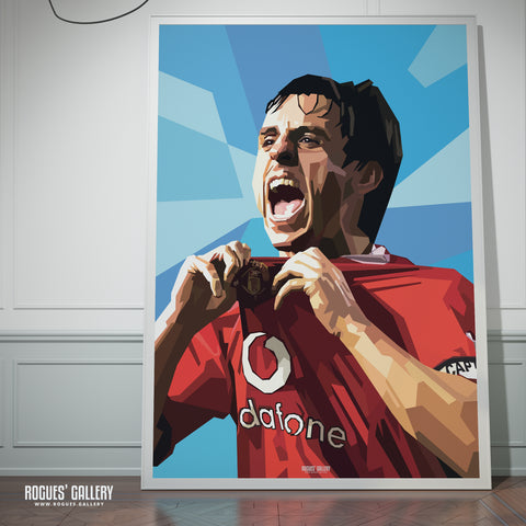 Gary Neville - Manchester United Legend - A3, A2, A1 or A0 Print