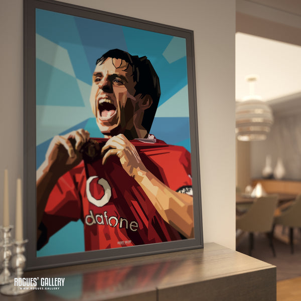 Gary Neville - Manchester United Legend - A3, A2, A1 or A0 Print