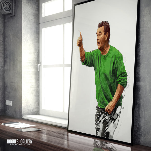 Thumbs Up from Cloughie (2 Versions) - Brian Clough: Nottingham Forest Legend - A0, A1, A2 or A3 Prints
