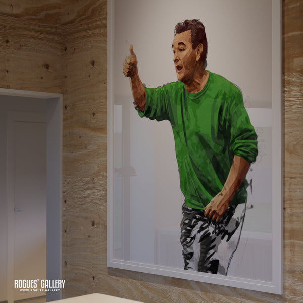 Thumbs Up from Cloughie (2 Versions) - Brian Clough: Nottingham Forest Legend - A0, A1, A2 or A3 Prints