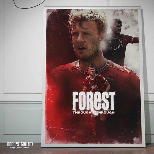 Joe Worrall: Forest Through & Through - Nottingham Forest - A0, A1, A2 or A3 Concept Print