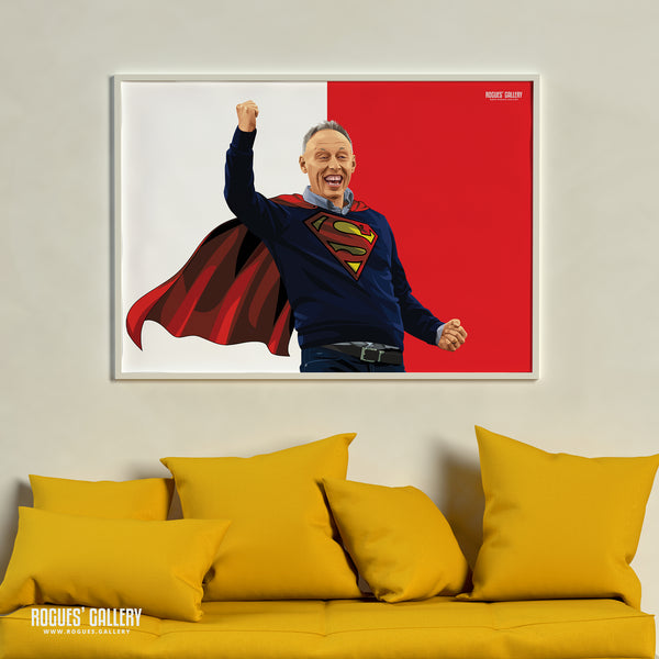 Steve Cooper - Cooperman/Superman (2 Versions) - Nottingham Forest Head Coach - A0, A1, A2 or A3 Prints