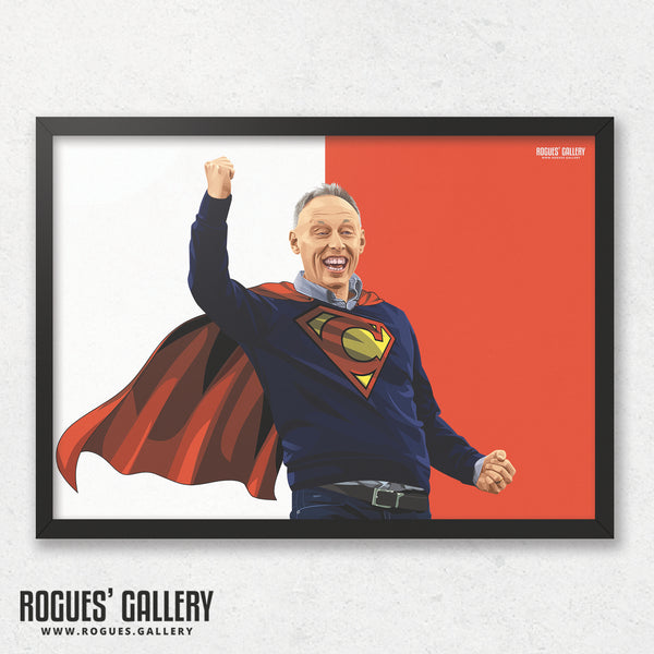 Steve Cooper - Cooperman/Superman (2 Versions) - Nottingham Forest Head Coach - A0, A1, A2 or A3 Prints