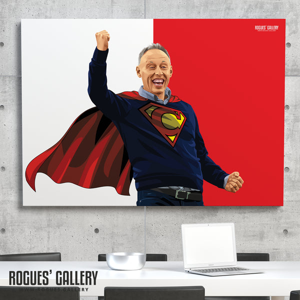 Steve Cooper - Cooperman/Superman (2 Versions) - Nottingham Forest Head Coach - A0, A1, A2 or A3 Prints