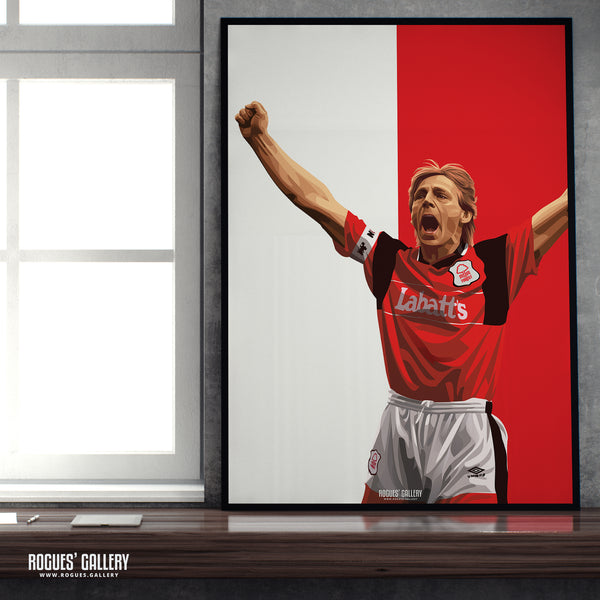 Psycho Salute - Stuart Pearce: Nottingham Forest Legend - A0, A1, A2 or A3 Prints