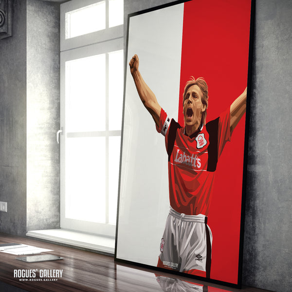 Psycho Salute - Stuart Pearce: Nottingham Forest Legend - A0, A1, A2 or A3 Prints