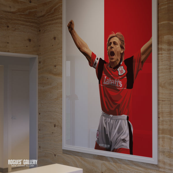 Psycho Salute - Stuart Pearce: Nottingham Forest Legend - A0, A1, A2 or A3 Prints