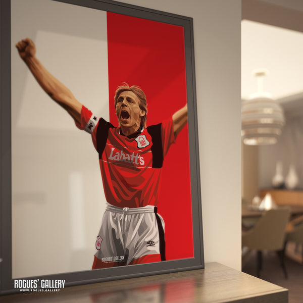 Psycho Salute - Stuart Pearce: Nottingham Forest Legend - A0, A1, A2 or A3 Prints