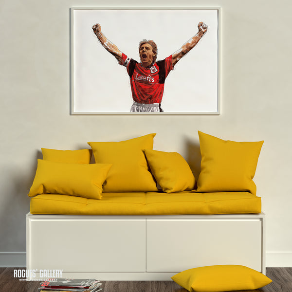 Psycho Salute V2 - Stuart Pearce: Nottingham Forest Legend - A0, A1, A2 or A3 Prints