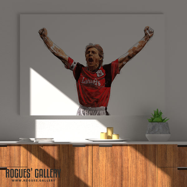 Psycho Salute V2 - Stuart Pearce: Nottingham Forest Legend - A0, A1, A2 or A3 Prints
