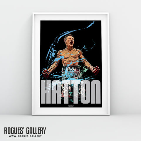 Ricky 'Hitman' Hatton: Black & Blue - Manchester Boxing Great - A0, A1, A2 or A3 Prints