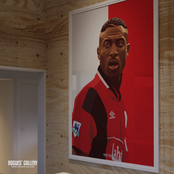 Kevin Campbell - Nottingham Forest - A0, A1 or A3 Icon Print