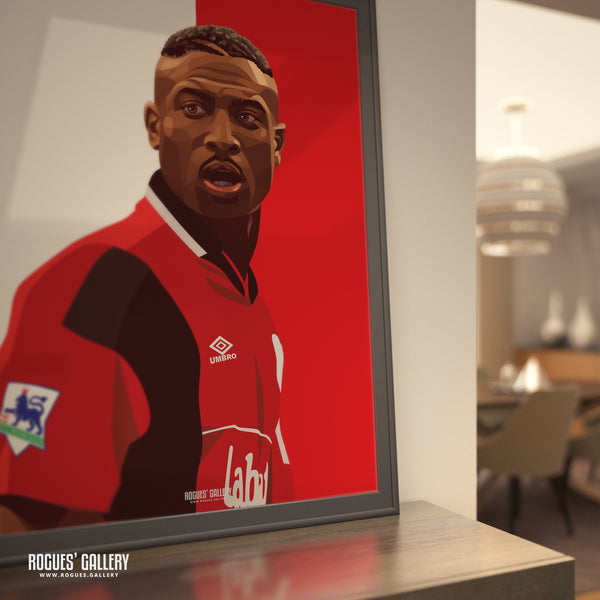 Kevin Campbell - Nottingham Forest - A0, A1 or A3 Icon Print