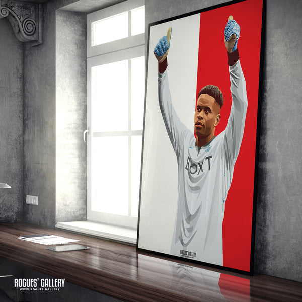 Brice Samba - Nottingham Forest - A0, A1 or A3 Icon Print