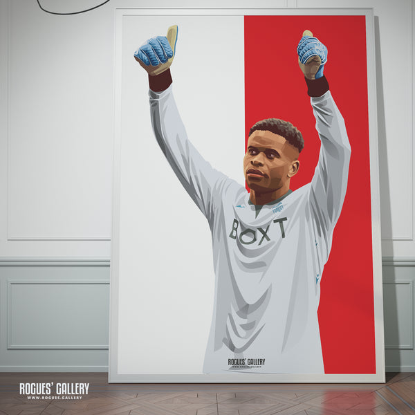 Brice Samba - Nottingham Forest - A0, A1 or A3 Icon Print