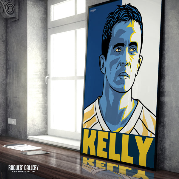 Gary Kelly - Icon Version - Leeds Utd - A0, A1, A2 or A3 Print