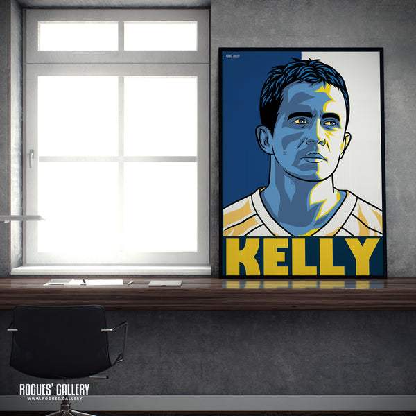 Gary Kelly - Icon Version - Leeds Utd - A0, A1, A2 or A3 Print