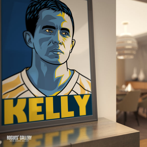 Gary Kelly - Icon Version - Leeds Utd - A0, A1, A2 or A3 Print