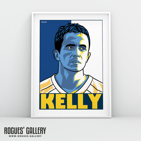 Gary Kelly - Icon Version - Leeds Utd - A0, A1, A2 or A3 Print