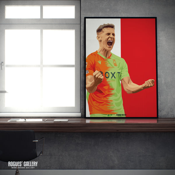 Ryan Yates: 110% - Nottingham Forest - A0, A1, A2 or A3 Icon Print
