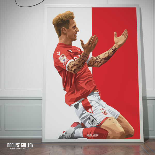 Jack Colback: Not Scholes - Nottingham Forest - A0, A1, A2 or A3 Icon Print