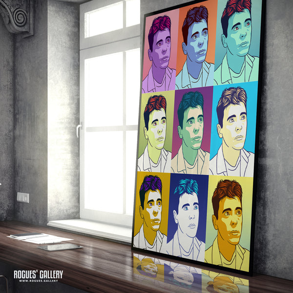 80s Retro Project: New Order: Bernard Sumner - A3, A2, A1 or A0 Pop Art Prints