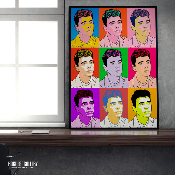 80s Retro Project: New Order: Bernard Sumner - A3, A2, A1 or A0 Pop Art Prints