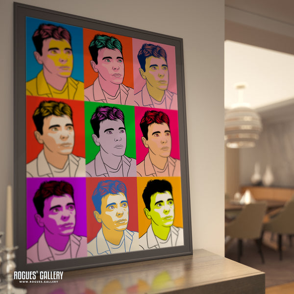 80s Retro Project: New Order: Bernard Sumner - A3, A2, A1 or A0 Pop Art Prints