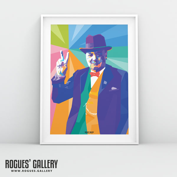 Winston Churchill: V For Victory - Politics Series A3, A2, A1 or A0 Pop Art Print
