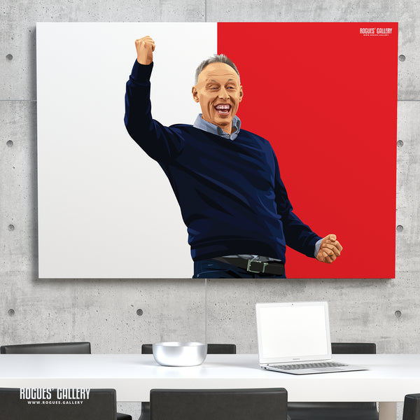 Steve Cooper - Fist Pump - Nottingham Forest Head Coach - A0, A1, A2 or A3 Icon Prints