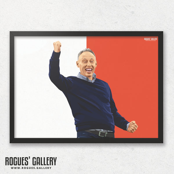 Steve Cooper - Fist Pump - Nottingham Forest Head Coach - A0, A1, A2 or A3 Icon Prints