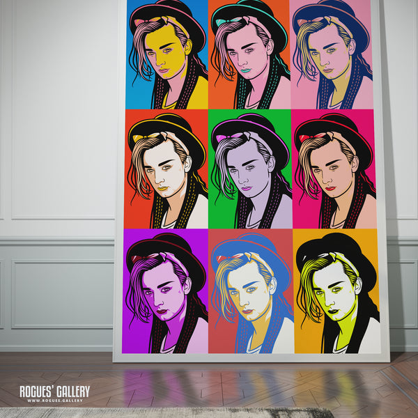 80s Retro Project: Boy George - A3, A2, A1 or A0 Pop Art Prints
