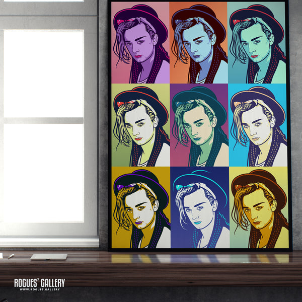 80s Retro Project: Boy George - A3, A2, A1 or A0 Pop Art Prints