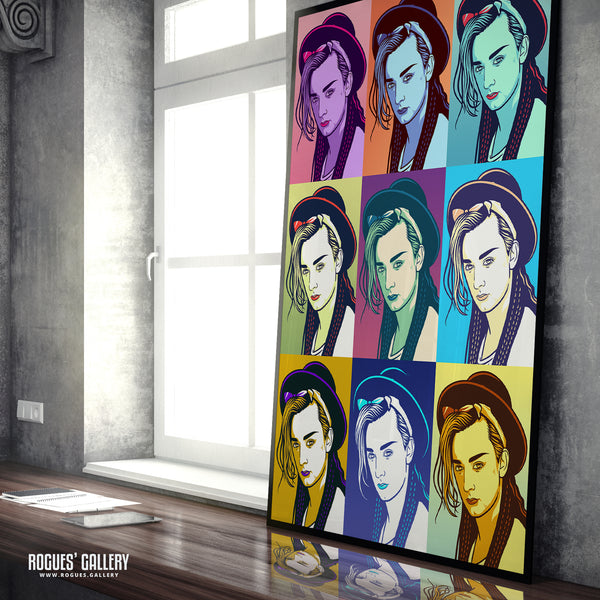 80s Retro Project: Boy George - A3, A2, A1 or A0 Pop Art Prints