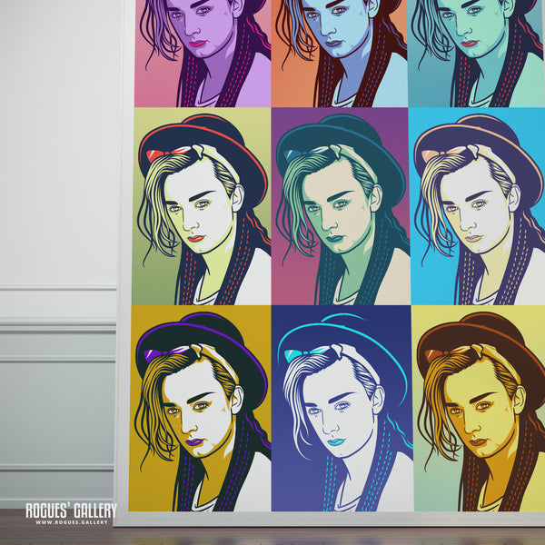 80s Retro Project: Boy George - A3, A2, A1 or A0 Pop Art Prints