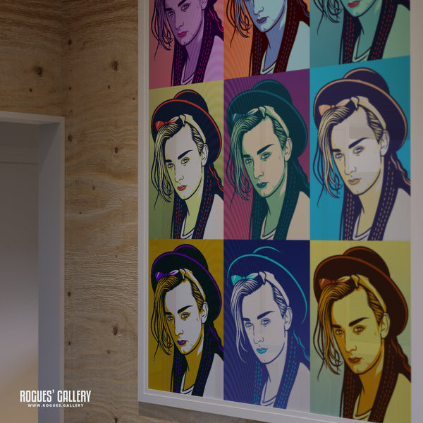 80s Retro Project: Boy George - A3, A2, A1 or A0 Pop Art Prints