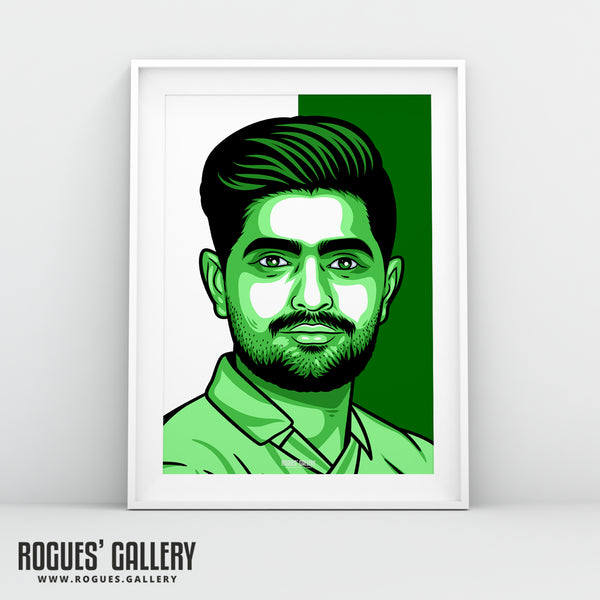Baba Azam - Pakistan Cricket Captain - A3, A2, A1 or A0 Icon & Pop Art Prints