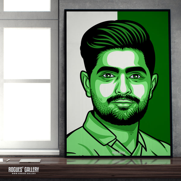 Baba Azam - Pakistan Cricket Captain - A3, A2, A1 or A0 Icon & Pop Art Prints