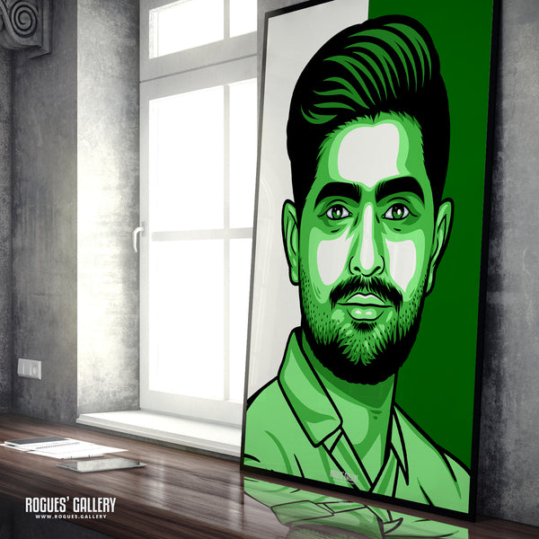 Baba Azam - Pakistan Cricket Captain - A3, A2, A1 or A0 Icon & Pop Art Prints