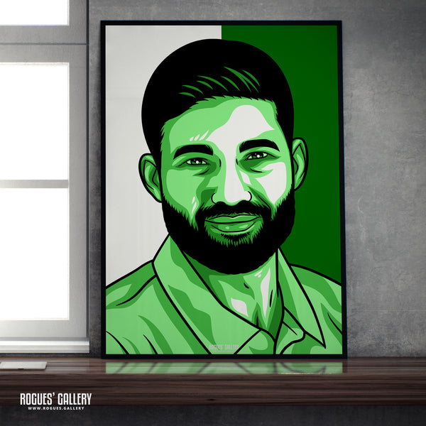 Mohammad Rizwan - Pakistan Cricket Star - A3, A2, A1 or A0 Icon & Pop Art Prints