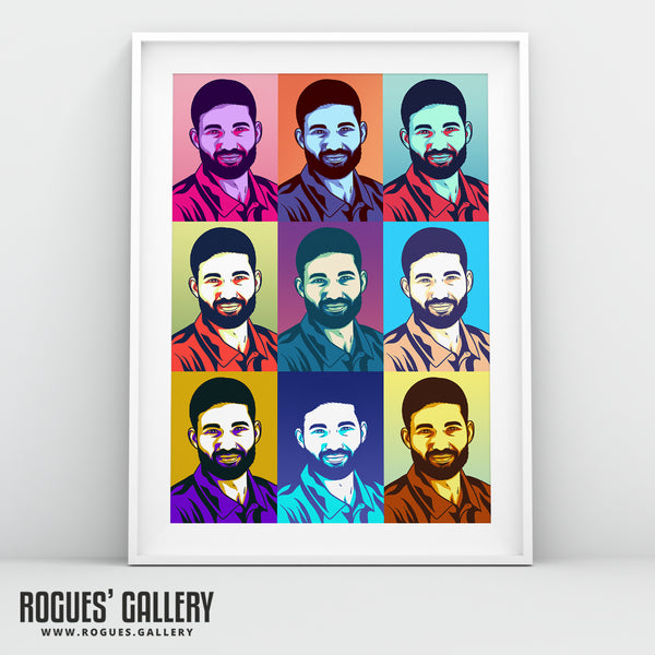 Mohammad Rizwan - Pakistan Cricket Star - A3, A2, A1 or A0 Icon & Pop Art Prints