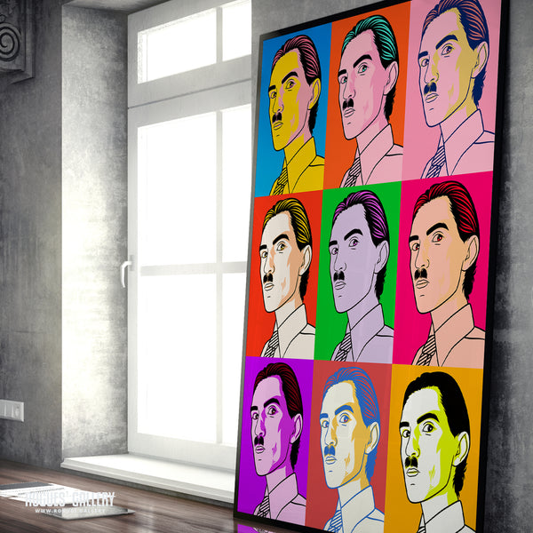 80s Retro Project: Ron Mael of Sparks - A3, A2, A1 or A0 Pop Art Prints
