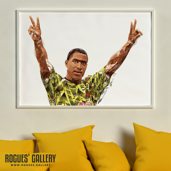Kevin Campbell: Double V - Arsenal Star - A0, A1, A2 or A3 Art Prints